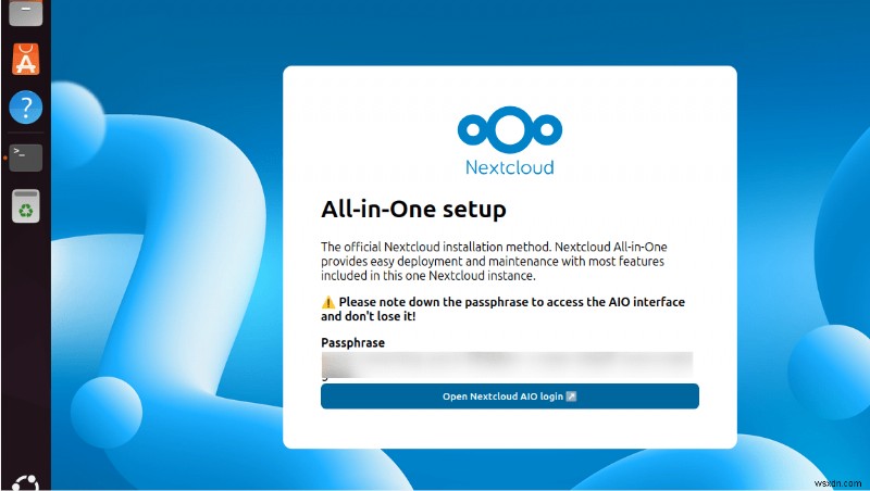 ติดตั้ง Nextcloud AIO บน Ubuntu อย่างปลอดภัย:คำแนะนำทีละขั้นตอนฉบับสมบูรณ์ 