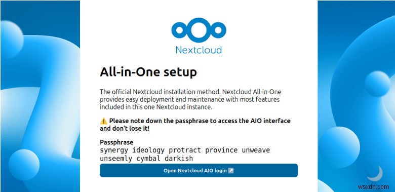 ติดตั้ง Nextcloud AIO บน Ubuntu อย่างปลอดภัย:คำแนะนำทีละขั้นตอนฉบับสมบูรณ์ 