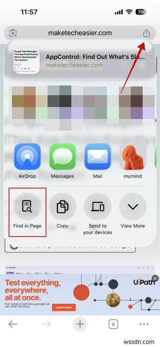 วิธีค้นหาข้อความบนเว็บเพจอย่างรวดเร็วโดยใช้ iPhone ของคุณ 
