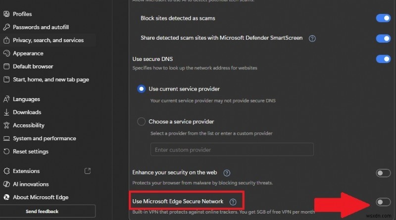 ระวัง:ข้อบกพร่องที่ซ่อนอยู่ของ VPN ในตัวของ Microsoft Edge 