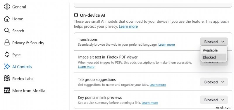 Firefox เปิดตัวการควบคุม AI ที่ครอบคลุมเพื่อปิดการใช้งานคุณสมบัติ AI ทั้งหมดอย่างสมบูรณ์ 