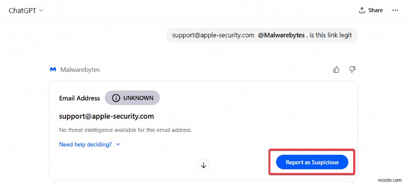 ตรวจจับกลโกงได้ทันทีด้วย Malwarebytes ที่รวมอยู่ใน ChatGPT 