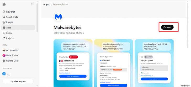 ตรวจจับกลโกงได้ทันทีด้วย Malwarebytes ที่รวมอยู่ใน ChatGPT 