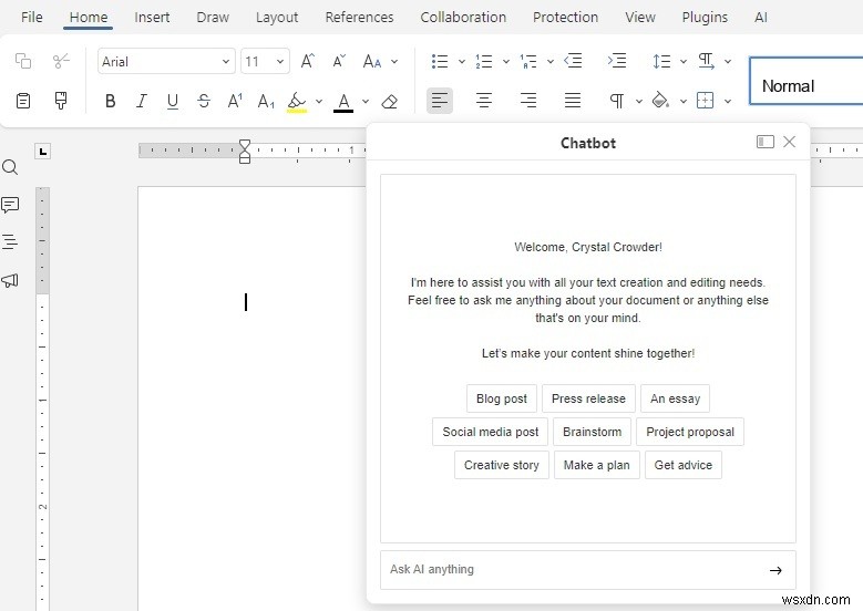 เร่งการสร้างเอกสารด้วยการรวม AI ของ ONLYOFFICE Desktop Editors 