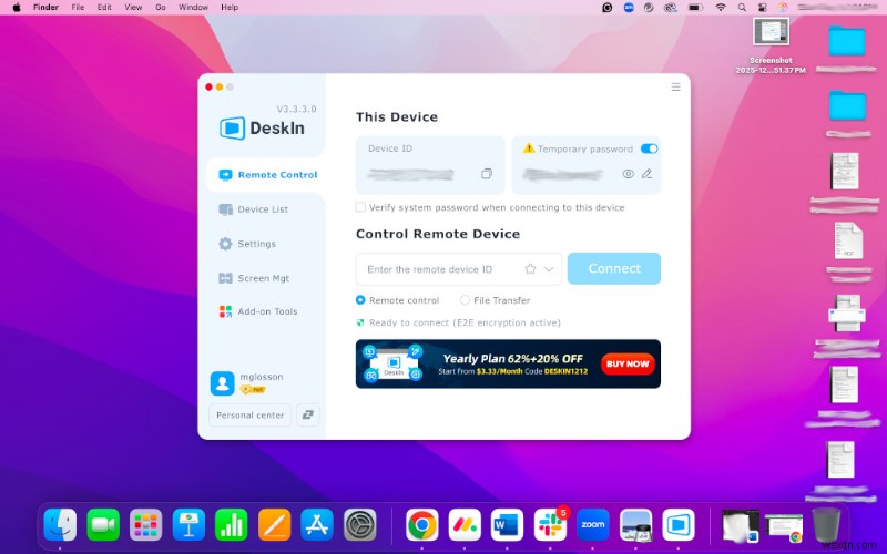 DeskIn Remote Desktop:การเข้าถึงอุปกรณ์หลายเครื่องอย่างราบรื่นสำหรับมืออาชีพ 