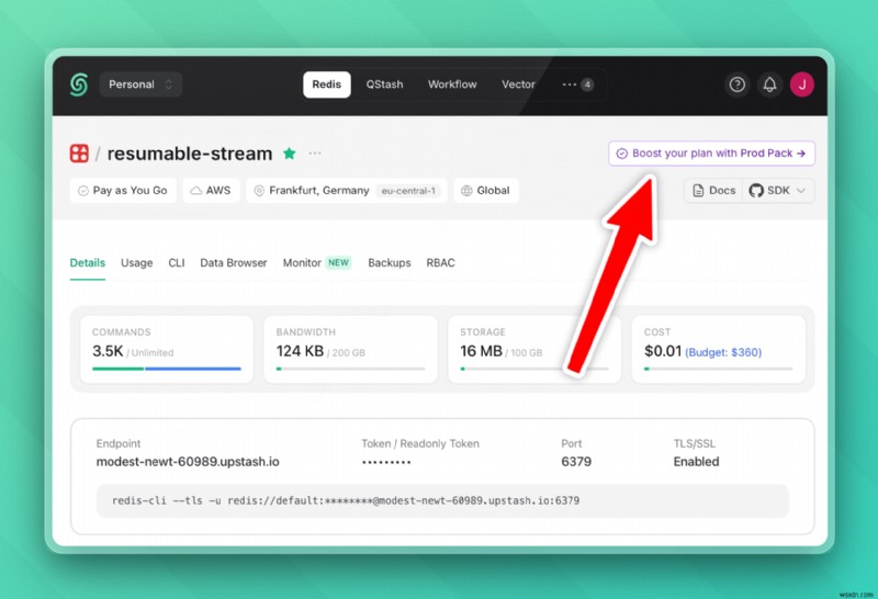 Upstash Prod Pack:Redis ระดับองค์กรที่ $200/เดือน