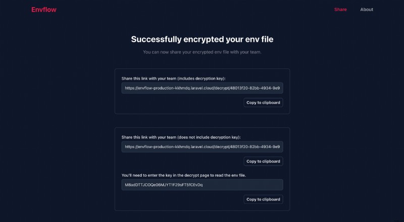 การสร้าง Envflow:การแชร์ตัวแปรสภาพแวดล้อมอย่างปลอดภัยด้วย Laravel และ Upstash Redis 