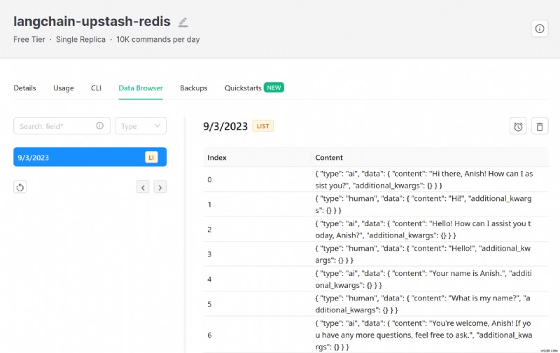 ประวัติการแชทที่คงอยู่ด้วย LangChain &Upstash Redis 