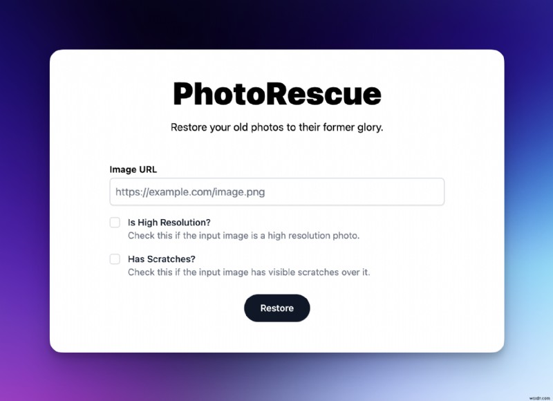 พัฒนาแอปฟื้นฟูรูปภาพโดยใช้ Replicate, Next.js และ Upstash 