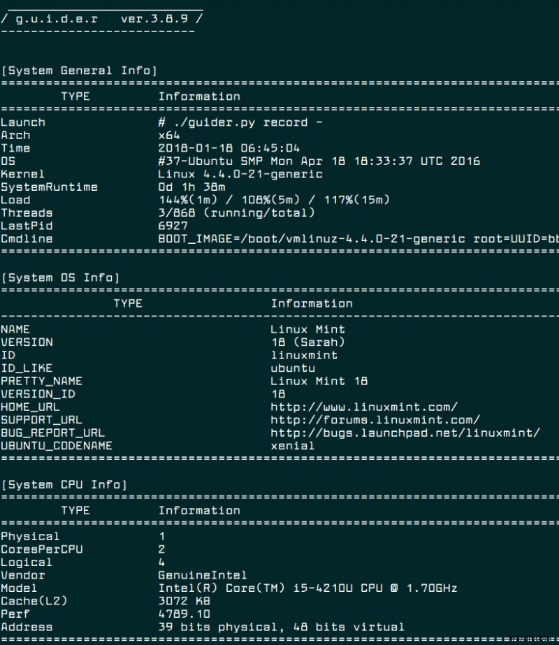 Guider – สุดยอดเครื่องมือวิเคราะห์ประสิทธิภาพระบบ Linux 