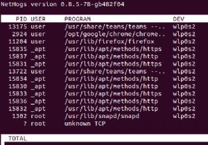 Nethogs:การตรวจสอบการรับส่งข้อมูลเครือข่ายแบบเรียลไทม์โดยกระบวนการบน Linux 