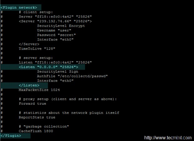 ปรับใช้ Collectd เป็นเซิร์ฟเวอร์การตรวจสอบส่วนกลางสำหรับไคลเอนต์ Linux 