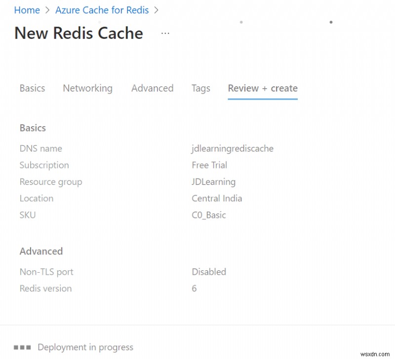 การใช้ Azure Redis Cache กับ .NET 6 Web API:คำแนะนำทีละขั้นตอน 