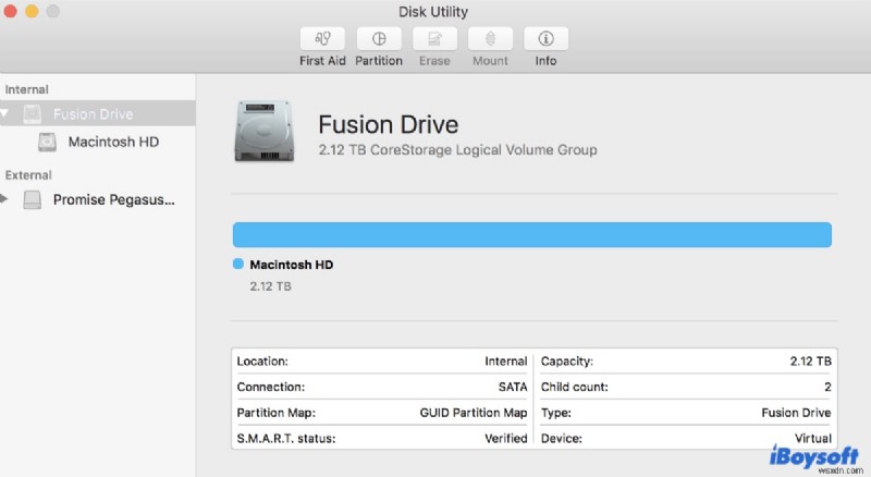 แก้ไขปัญหา Fusion Drive:แก้ไขไดรฟ์ที่หายไปหรือใช้งานไม่ได้บน Mac