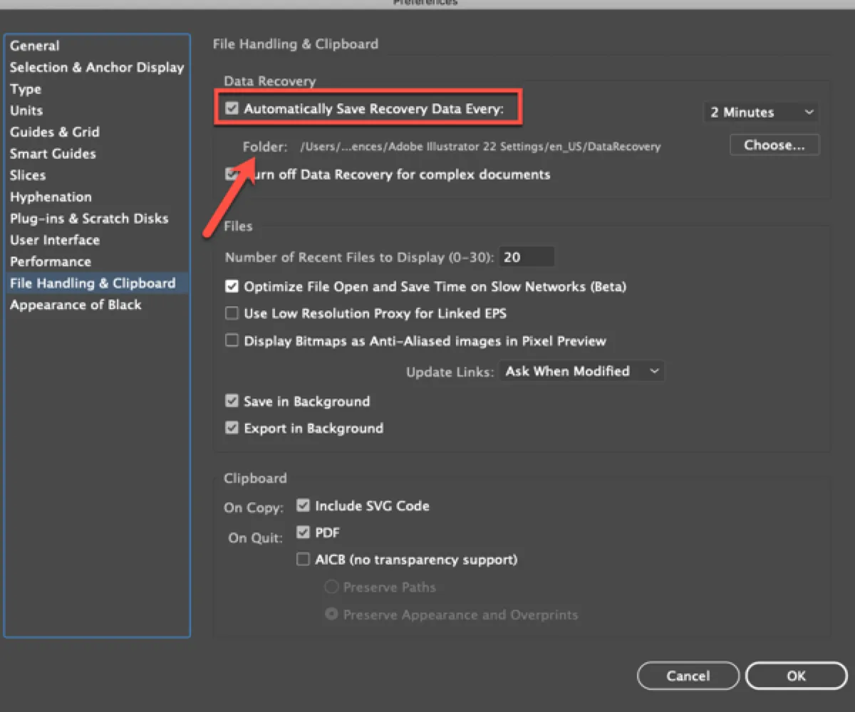 กู้คืนไฟล์ Adobe Illustrator ที่สูญหาย:ไม่ได้บันทึก, ลบ, เสียหาย, เขียนทับ 