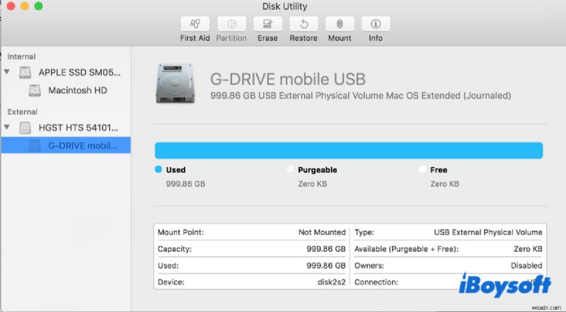 ไดรฟ์ภายนอก G-Drive หายไปบน Mac? ตรวจสอบด่วนเพื่อปกป้องข้อมูลของคุณ 