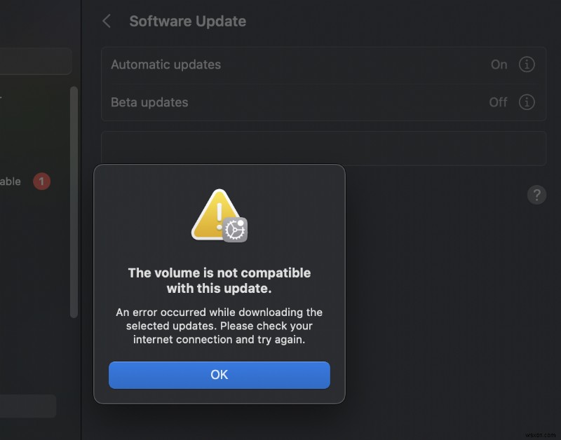 แก้ไขข้อผิดพลาด Volume Not Compatible ในการติดตั้ง macOS Big Sur บนไดรฟ์ภายนอก