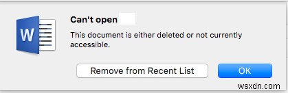 แก้ไขปัญหาการเปลี่ยนชื่อไฟล์ Word และการเข้าถึงบน macOS Monterey 