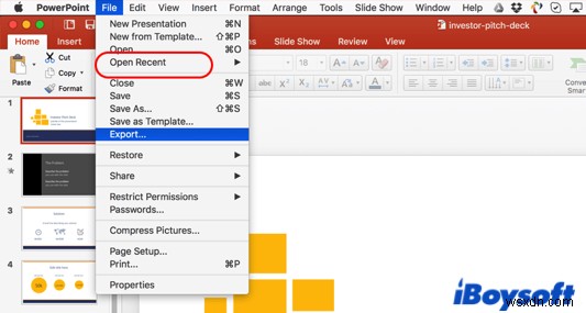 วิธีการกู้คืนไฟล์ PowerPoint ที่ไม่ได้บันทึกหรือถูกลบอย่างรวดเร็วบน Mac