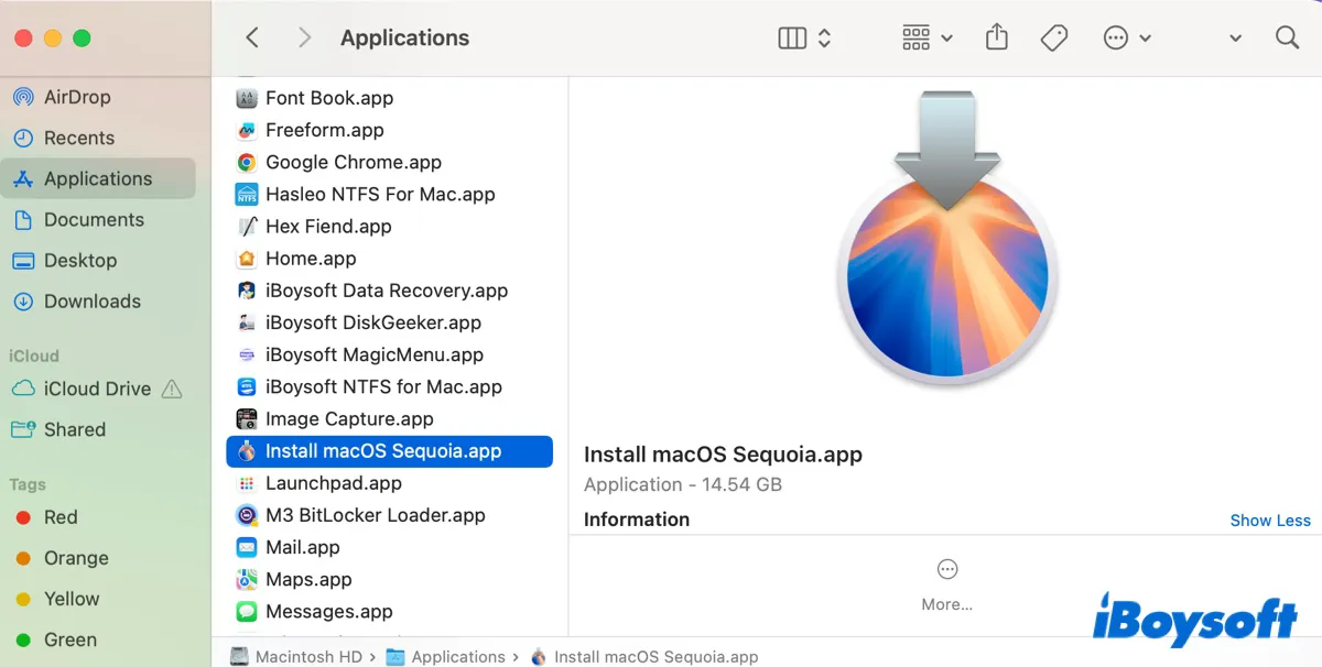 วิธีสร้างตัวติดตั้ง USB Sequoia สำหรับ macOS 15 ที่สามารถบูตได้