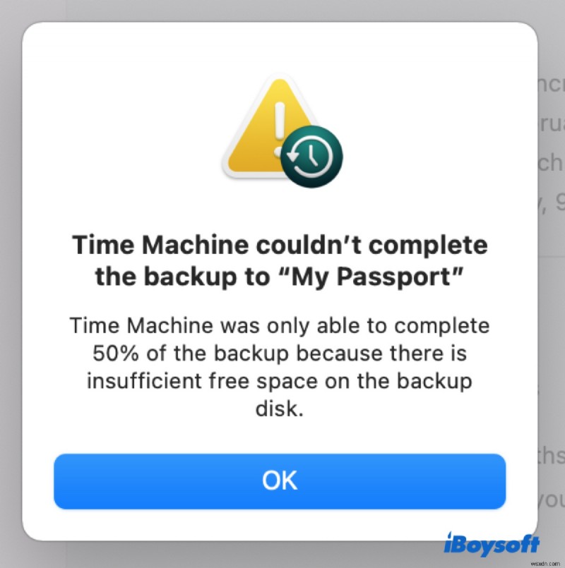 แก้ไขข้อผิดพลาด  Time Machine ไม่สามารถสำรองข้อมูลได้  บน macOS Sonoma, Ventura และ Sequoia 