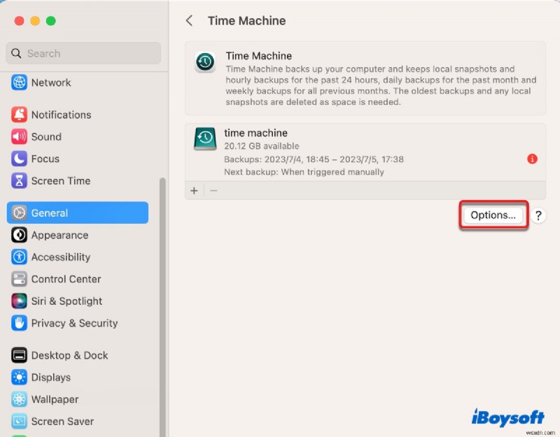 แก้ไขข้อผิดพลาด  Time Machine ไม่สามารถสำรองข้อมูลได้  บน macOS Sonoma, Ventura และ Sequoia 