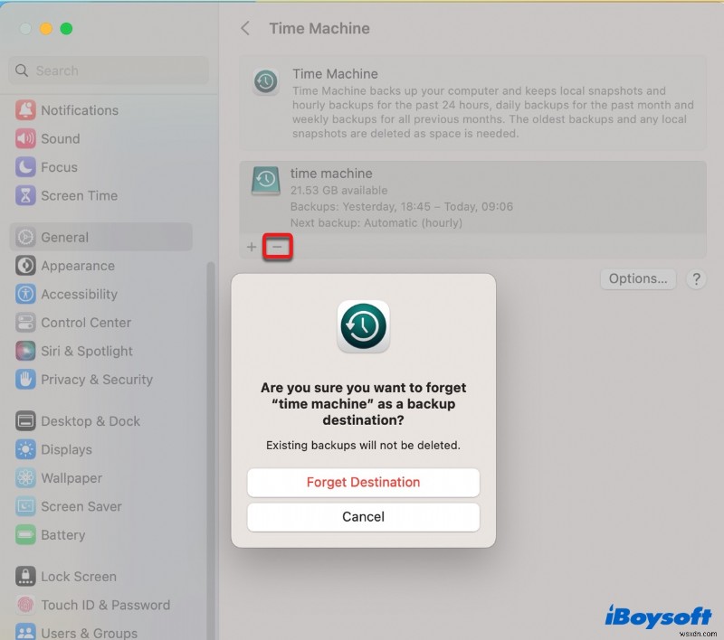 แก้ไขข้อผิดพลาด  Time Machine ไม่สามารถสำรองข้อมูลได้  บน macOS Sonoma, Ventura และ Sequoia 