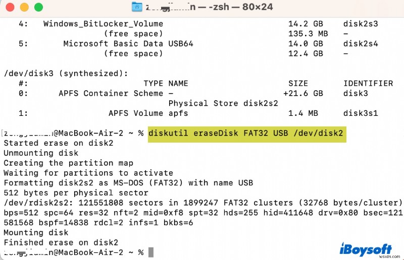 แก้ไขข้อผิดพลาด  ไม่สามารถแก้ไขแผนที่พาร์ติชัน  (รหัส 69874 และ 69803) บน macOS 