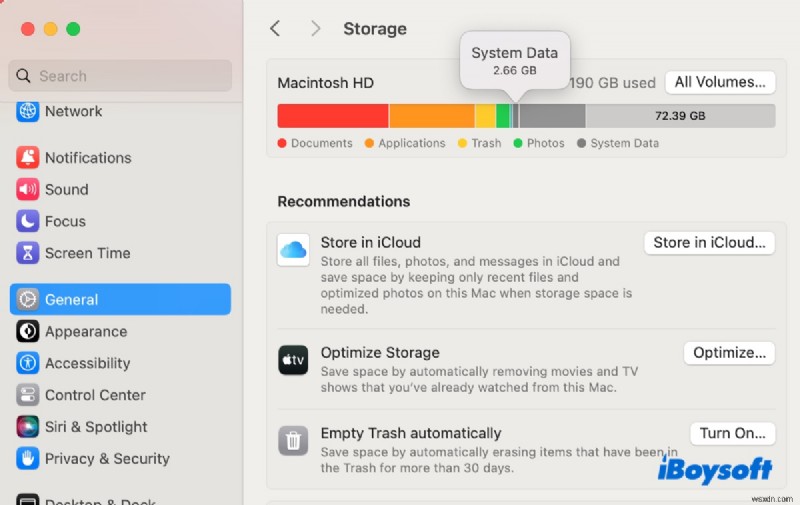 วิธีลดขนาดข้อมูลระบบบน macOS และเพิ่มพื้นที่เก็บข้อมูล 