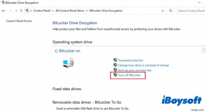 แก้ไขข้อผิดพลาด  พารามิเตอร์ไม่ถูกต้อง  ในไดรฟ์ที่เข้ารหัสด้วย BitLocker 