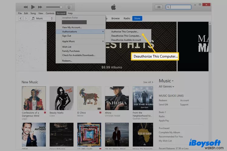 แก้ไข iTunes และ Apple Music:แก้ไขข้อผิดพลาด  คอมพิวเตอร์เครื่องนี้ไม่ได้รับอนุญาต  