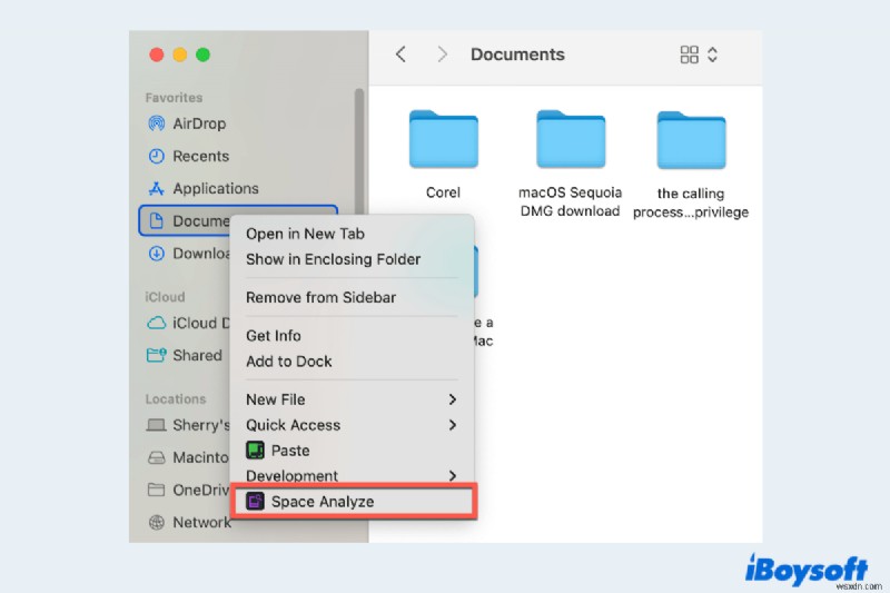 วิเคราะห์พื้นที่โฟลเดอร์ Mac ได้อย่างง่ายดายด้วย iBoysoft MagicMenu Extension 
