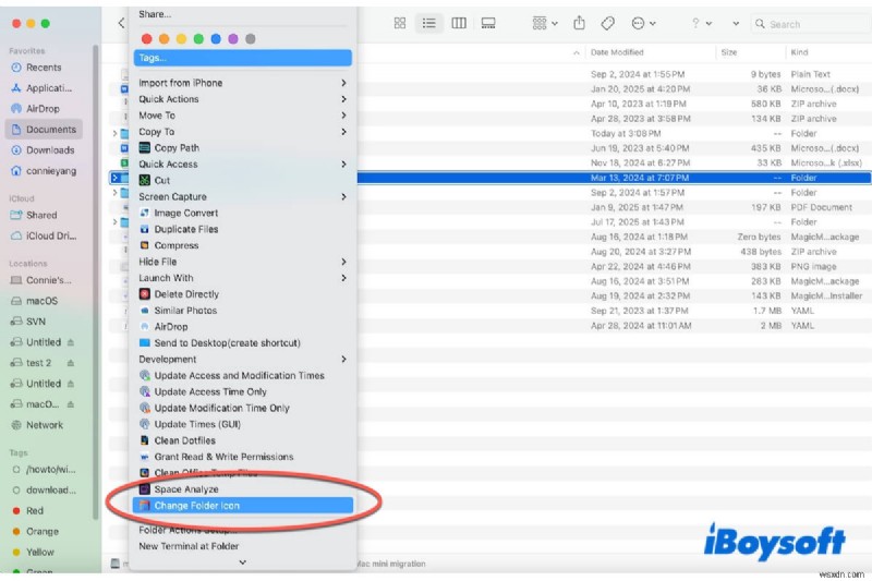 เปลี่ยนไอคอนโฟลเดอร์บน Mac ได้อย่างง่ายดายด้วย iBoysoft MagicMenu:คำแนะนำทีละขั้นตอน 