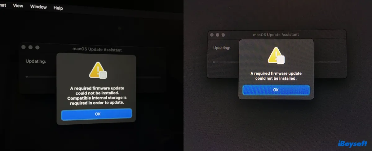 แก้ไขข้อผิดพลาด  ไม่สามารถติดตั้งการอัปเดตเฟิร์มแวร์ที่จำเป็น  บน macOS Monterey 