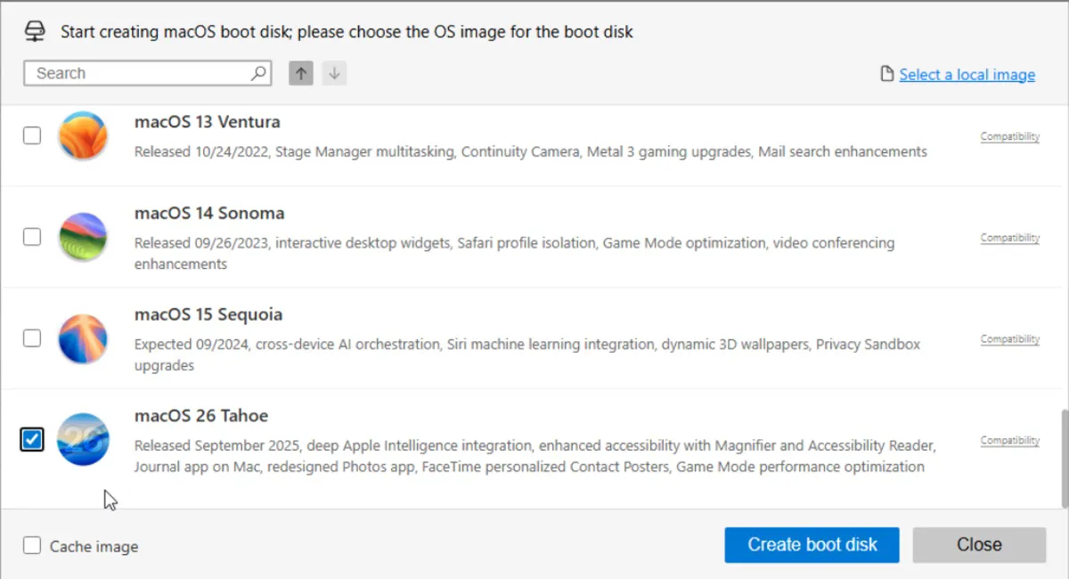 สร้าง macOS Tahoe Bootable USB บน Windows – คำแนะนำทีละขั้นตอน