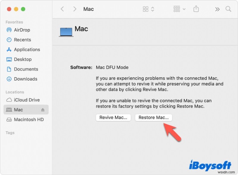 แก้ไขข้อผิดพลาด macOS การกู้คืนการเปลี่ยนแปลงการตั้งค่าระบบ ไม่พบผู้ดูแลระบบ