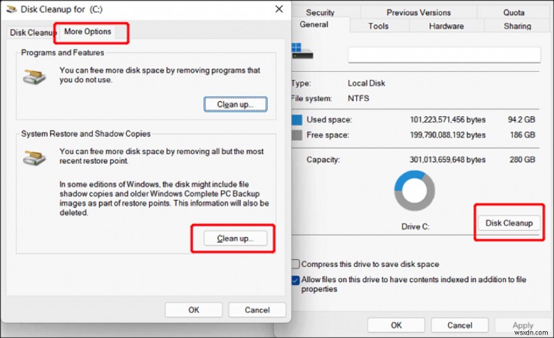 วิธีแก้ปัญหาพื้นที่ดิสก์เหลือน้อยเมื่อดูเหมือนไม่มีอะไรกินพื้นที่บน Windows