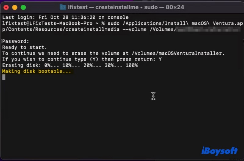 แก้ไขข้อผิดพลาดตัวติดตั้ง USB ที่สามารถบู๊ตได้ของ macOS บน Mac / Terminal / OCLP - คำแนะนำทีละขั้นตอน 