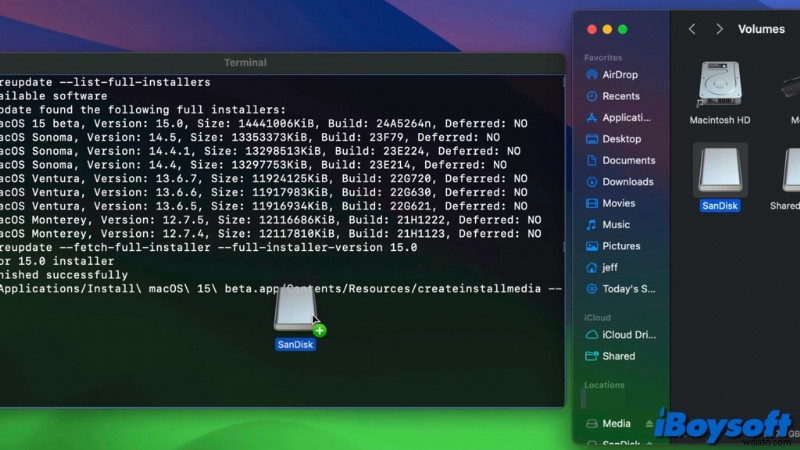 คำแนะนำทีละขั้นตอนในการติดตั้ง macOS Sequoia Beta จาก USB 