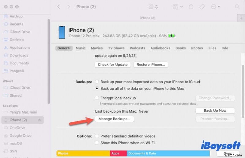แก้ไขข้อผิดพลาด พื้นที่ไม่เพียงพอ เพื่อติดตั้ง macOS Sonoma