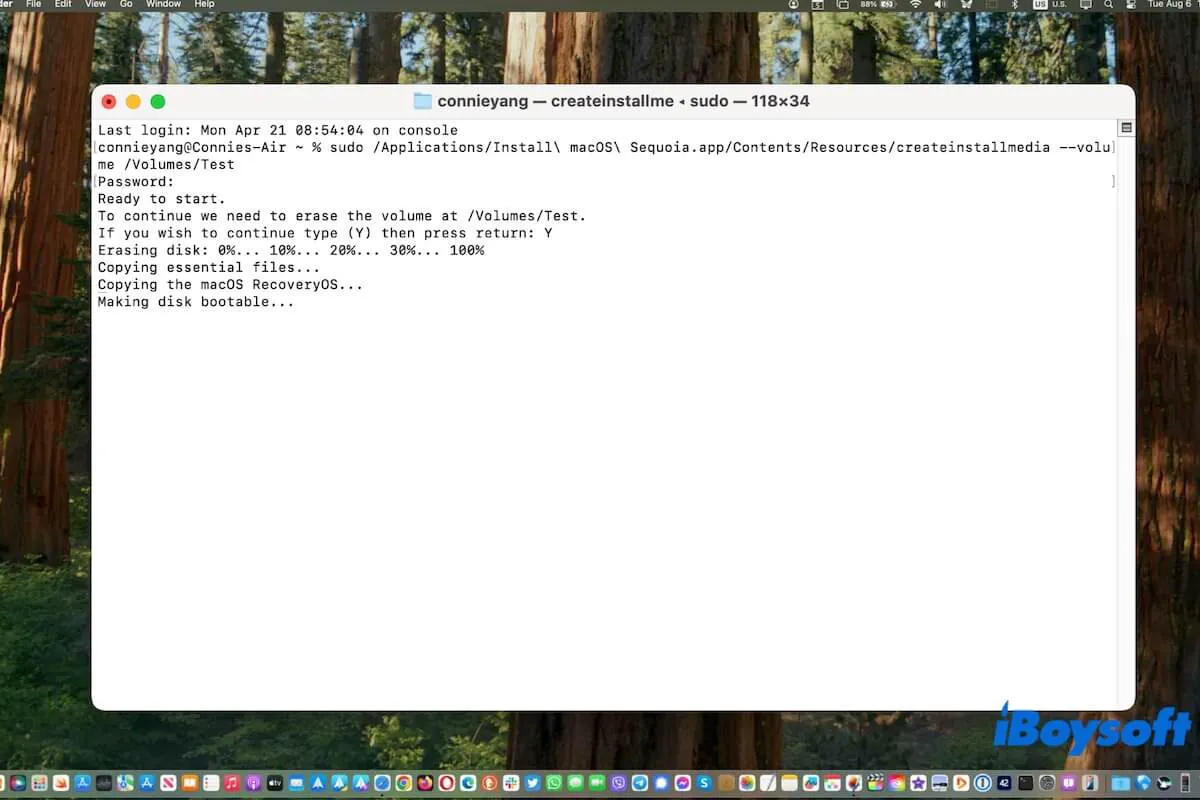 แก้ไขข้อผิดพลาด  Bless of the Installer Disk Failed  ใน Terminal &OpenCore 