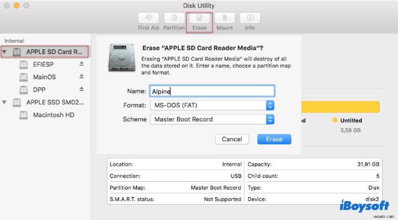 สร้างการ์ด SD ที่สามารถบูตได้บน macOS – คำแนะนำทีละขั้นตอนสำหรับ Mac และ Windows 