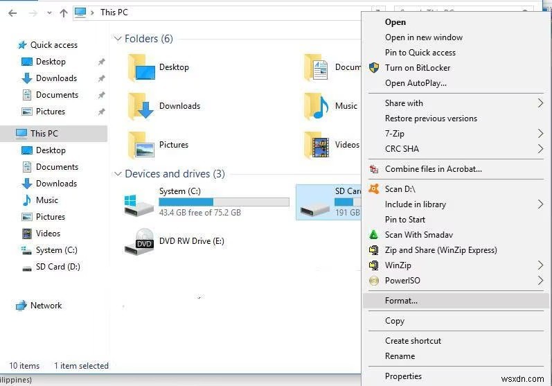 ล้างการ์ด SD บน Windows:ลบหรือฟอร์แมตได้อย่างง่ายดาย 