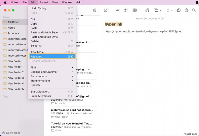 คำแนะนำทีละขั้นตอน:การเพิ่มไฮเปอร์ลิงก์บน Mac OS 
