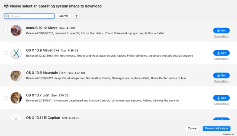 ดาวน์โหลดเวอร์ชัน macOS รุ่นเก่าที่ไม่มี App Store – ลิงก์โดยตรง 