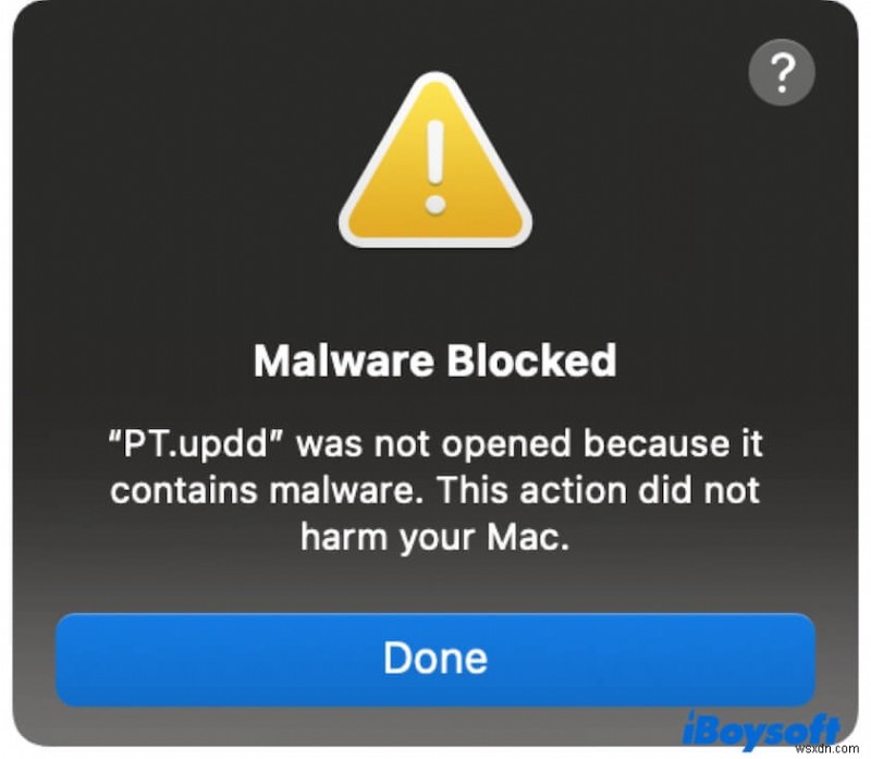 ลบการแจ้งเตือนมัลแวร์  PT.updd  แบบถาวรบน macOS อย่างรวดเร็ว 