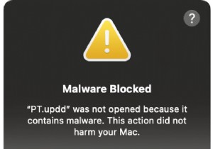 ลบการแจ้งเตือนมัลแวร์  PT.updd  แบบถาวรบน macOS อย่างรวดเร็ว 