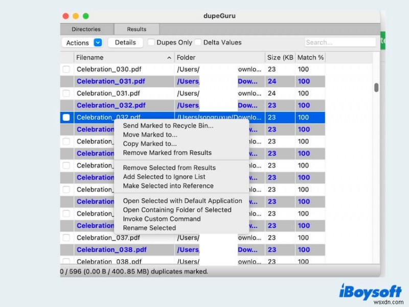 dupeGuru สำหรับ Mac:การตรวจสอบเชิงลึกของ Smart Duplicate File Finder 