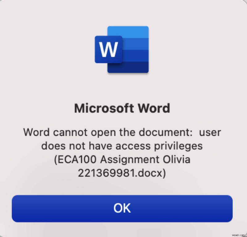 แก้ไขปัญหาสิทธิ์การเข้าถึง  Word ไม่สามารถเปิดเอกสาร  บน Windows และ Mac 