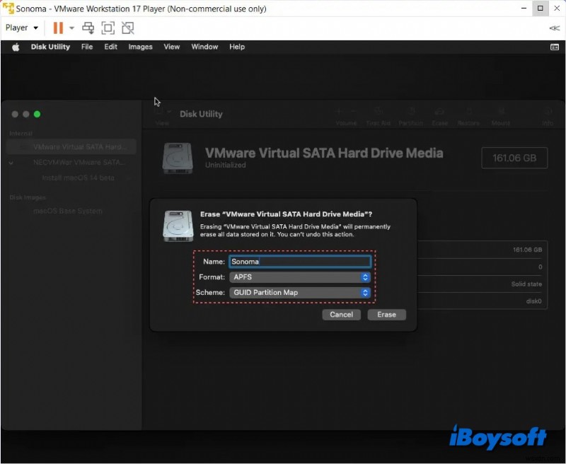 คำแนะนำทีละขั้นตอน:ติดตั้ง macOS Sonoma บนเวิร์กสเตชัน VMware สำหรับ Windows 